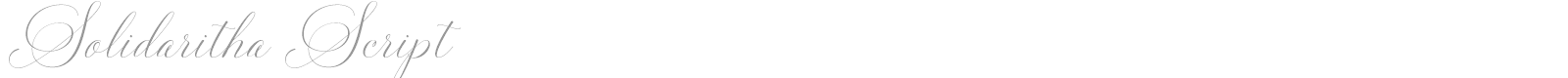 Solidaritha Script font preview